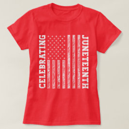 Camiseta Celebrando el 10 de junio la bandera estadounidens