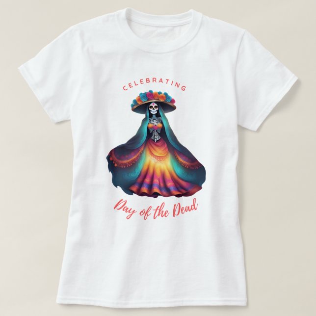 Camiseta Celebrando el Día de la Catrina Muerta (Diseño del anverso)