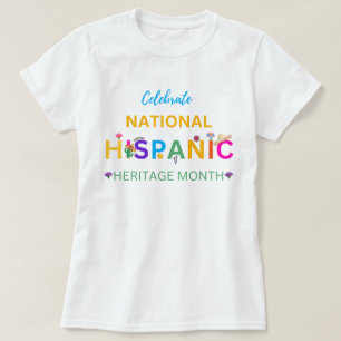 Camiseta celebrando el mes del patrimonio hispano, hisp nac