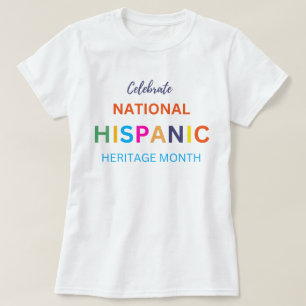 Camiseta celebrando el mes del patrimonio hispano, hisp nac
