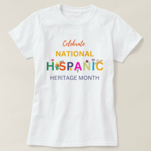Camiseta celebrando el mes del patrimonio hispano, hisp nac