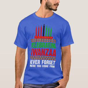 Camiseta Celebrando Kwanzaa nunca olvidar