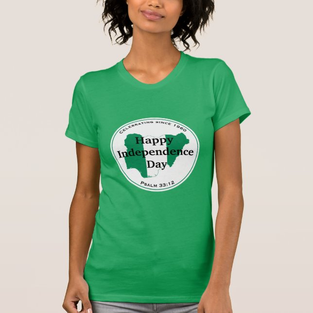 Camiseta Celebrando la INDEPENDENCIA de NIGERIA Bandera de  (Anverso)