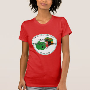 Camiseta Celebrando la INDEPENDENCIA Zambiana Bandera ROJA
