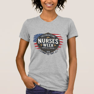 Camiseta Celebrando la Semana de las Enfermeras 2026 Diseño