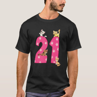 Camiseta Celebrante del cumpleaños del gato número 14 Gatit