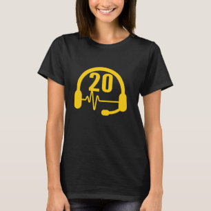 Camiseta Celebrar 20 Años Siendo Un 911 Dispatcher Thin Gol
