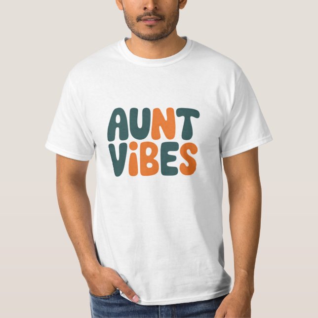 Camiseta Celebrar a la familia con el arte de la tía (Anverso)