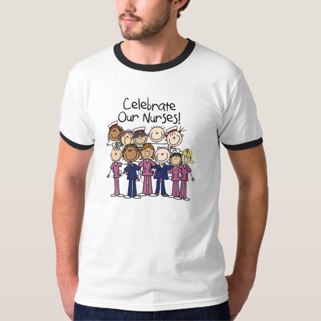 Camiseta Celebrar a nuestras enfermeras (Anverso)