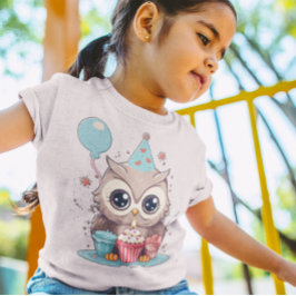 Camiseta Celebrar con el cumpleaños sabroso de la Lechuza