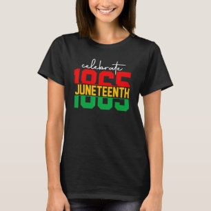 Camiseta Celebrar el 18 de junio de 1865 Black American Fre