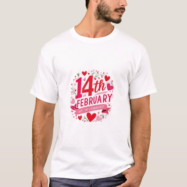 Camiseta Celebrar el amor con los símbolos del 14 de febrer (Anverso)