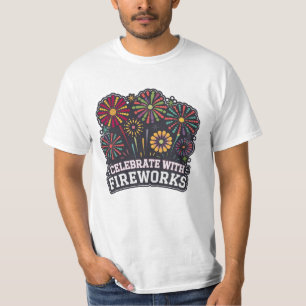 Camiseta Celebrar el año nuevo lunar con audaz arte