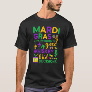 Camiseta Celebrar el buen Fiesta de Whiskey Bad Mardi Gras