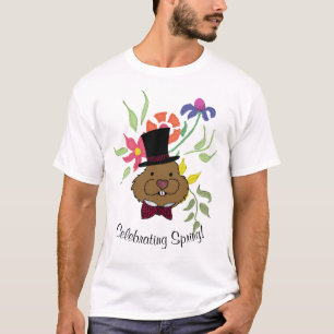 Camiseta Celebrar el Día de la Marmota de primavera