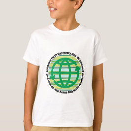 Camiseta Celebrar el Día de la Tierra todos los días niños 
