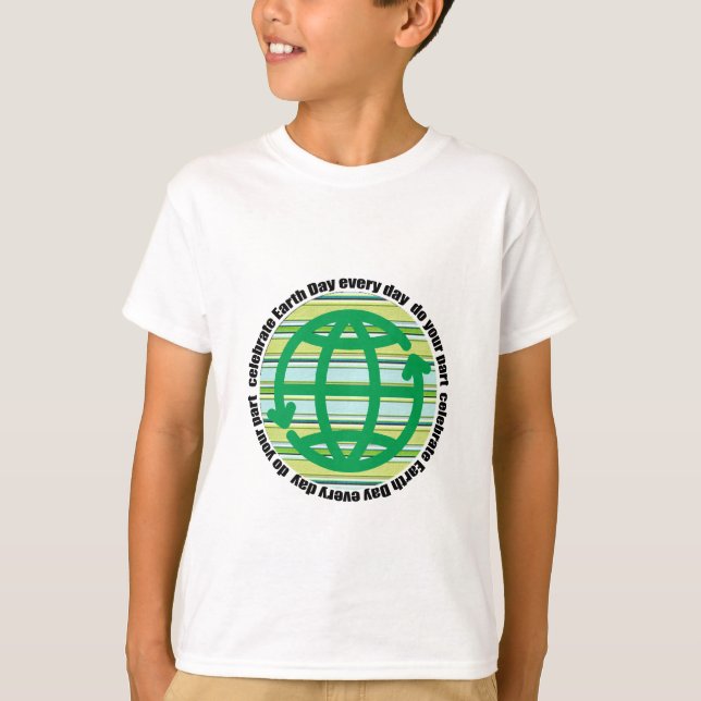 Camiseta Celebrar el Día de la Tierra todos los días niños  (Anverso)