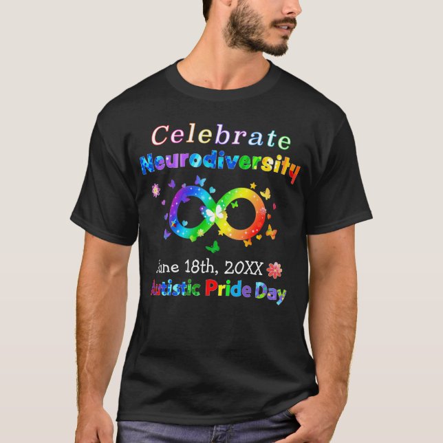 Camiseta Celebrar el Día del Orgullo Autista de la Neurodiv (Anverso)