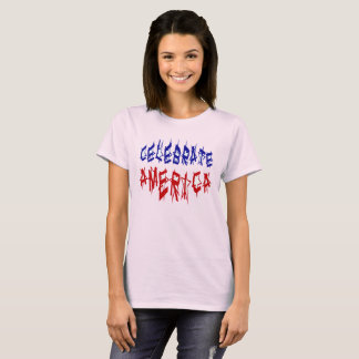 Camiseta Celebrar el diseño de citas de bandera de Estados