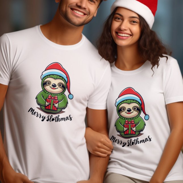 Camiseta Celebrar el espíritu de los Navidades Magia Sloth (Subido por el creador)