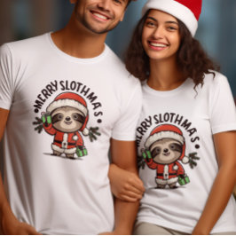 Camiseta Celebrar el espíritu de los Navidades Sloth
