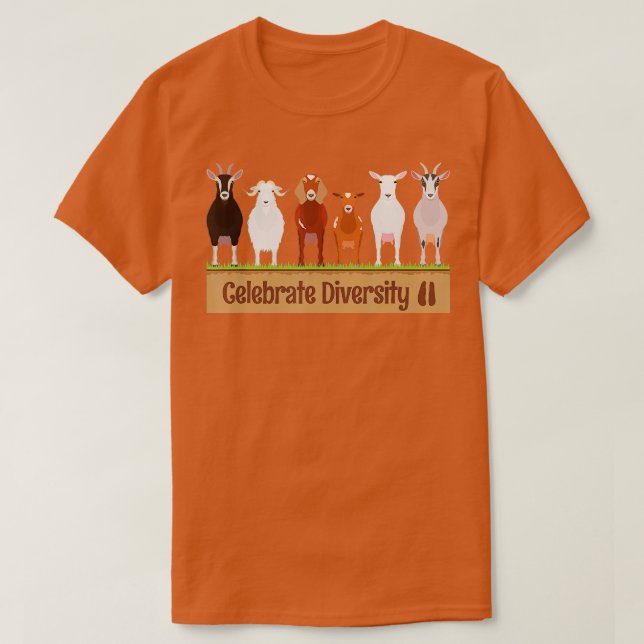 Camiseta Celebrar el Mascota de la diversidad de ricas dive (Diseño del anverso)