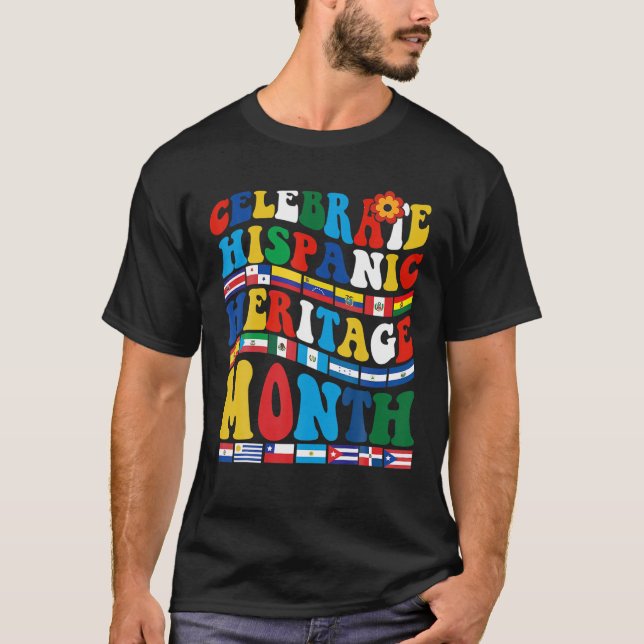 Camiseta Celebrar el mes de la herencia hispana en los país (Anverso)