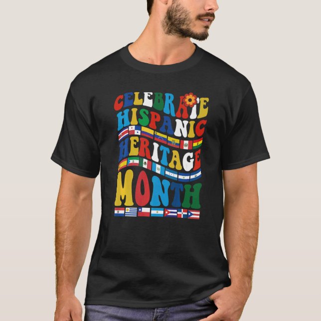 Camiseta Celebrar el mes de la herencia hispana en los país (Anverso)