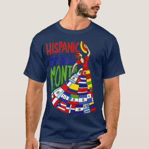Camiseta Celebrar el Mes de la Herencia Nacional Hispana La