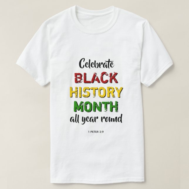 Camiseta Celebrar el mes de la historia negra (Diseño del anverso)