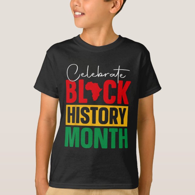 Camiseta Celebrar el Mes de la Historia Negra Orgullo Afric (Anverso)