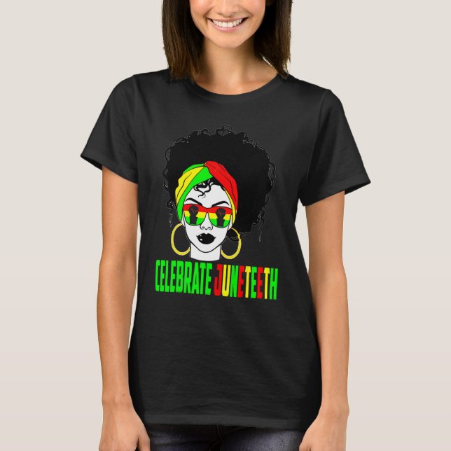 Camiseta Celebrar el orgullo de Juneteeth Historia negra af (Anverso)