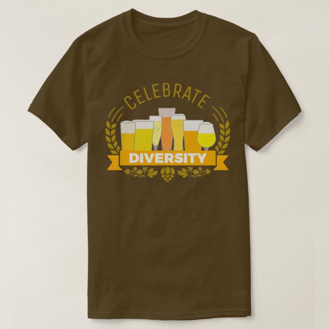 Camiseta Celebrar el sabor a cerveza de las cervezas de div (Diseño del anverso)