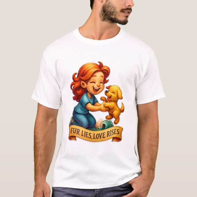 Camiseta Celebrar el vínculo entre humanos y mascotas y amo (Anverso)