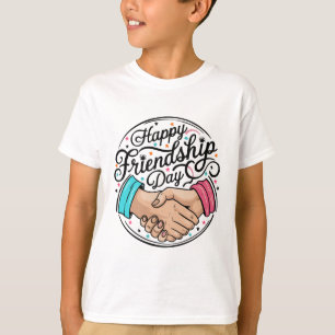 Camiseta Celebrar Feliz Día de la Amistad con alegría