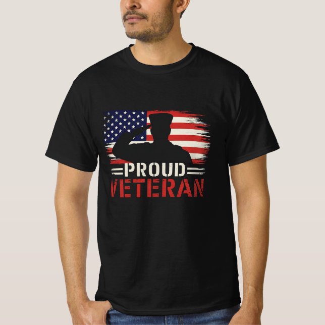 Camiseta Celebrar héroes con arte único veterano (Anverso)