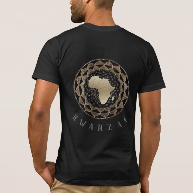 Camiseta Celebrar Kwanzaa al estilo con nuestro regal (Reverso)