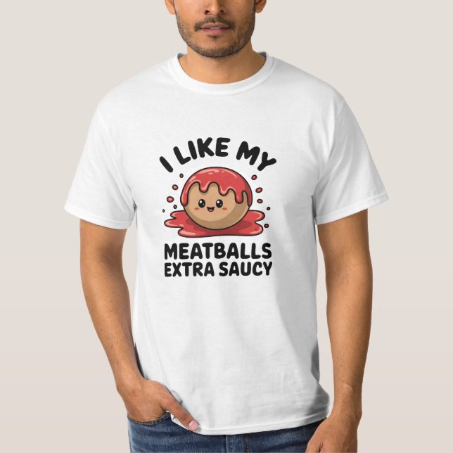 Camiseta Celebrar la cocina italiana con diseños de carne (Anverso)