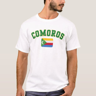 Camiseta Celebrar la cultura de la bandera de las Comoras