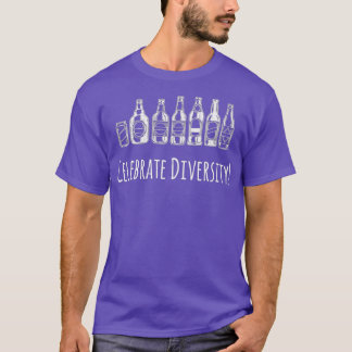 Camiseta Celebrar la diversidad: beber cerveza divertida