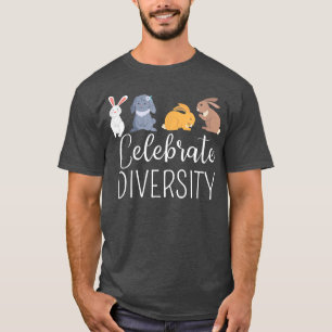 Camiseta Celebrar la diversidad conejo conejo conejo conejo