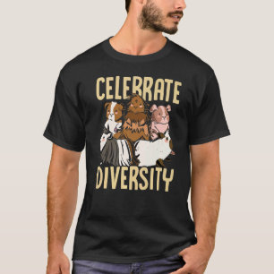 Camiseta Celebrar la diversidad de Guinea Mascota Cavy Anim