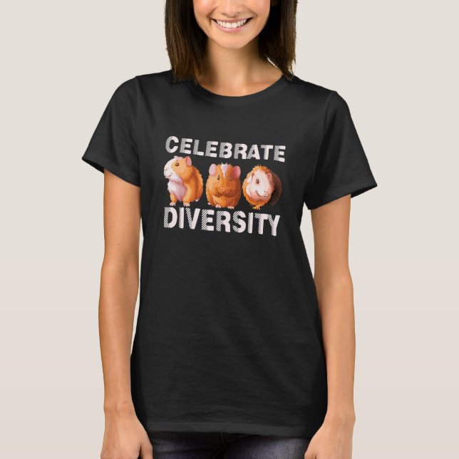 Camiseta Celebrar la diversidad de Hamster Guinea pig Furry (Anverso)