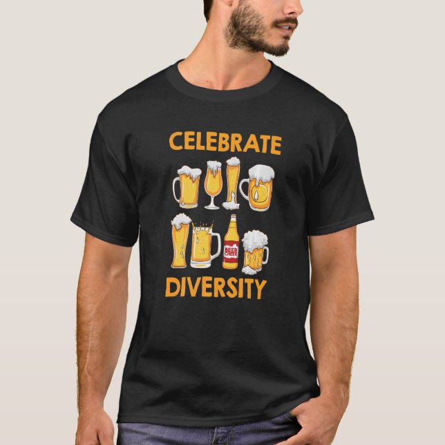Camiseta Celebrar la diversidad de la cerveza Beer Drinker  (Anverso)