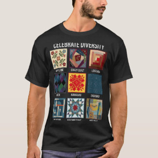 Camiseta Celebrar la diversidad de la costura artesanal pat