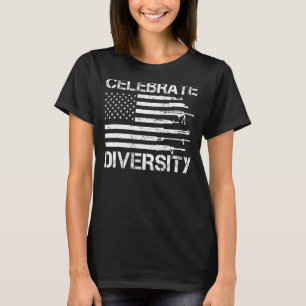 Camiseta Celebrar la diversidad de los derechos de armas de