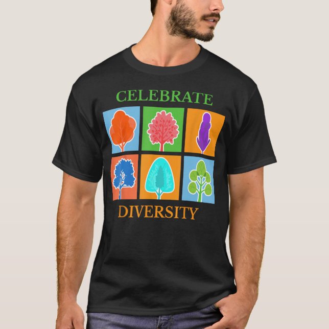 Camiseta Celebrar la diversidad del arborista de los jardin (Anverso)