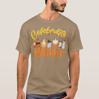 Camiseta Celebrar la diversidad en el entorno de diversidad