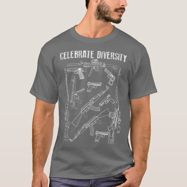 Camiseta Celebrar la diversidad entre los propietarios de a (Anverso)