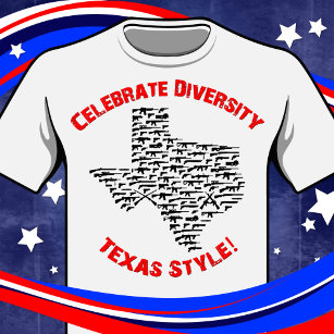 Camiseta Celebrar la diversidad - estilo de Texas